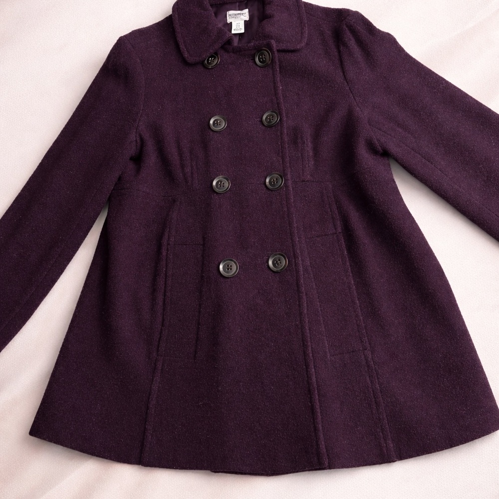 Motherhood Deep Purple Pea Coat